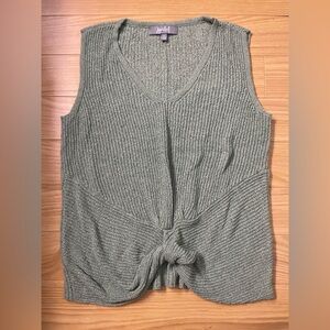 Marled Olive Knit Tank Top